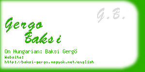 gergo baksi business card